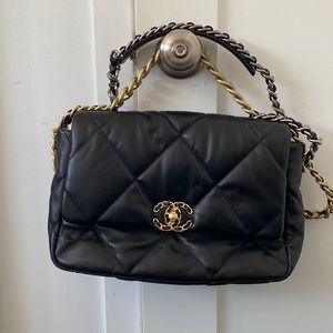 Large 19 Lambskin Flap Bag